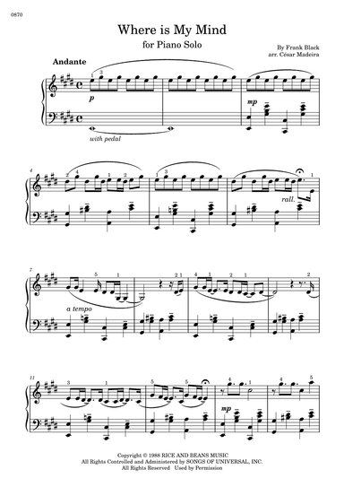 Where Is My Mind? (arr. César Madeira)