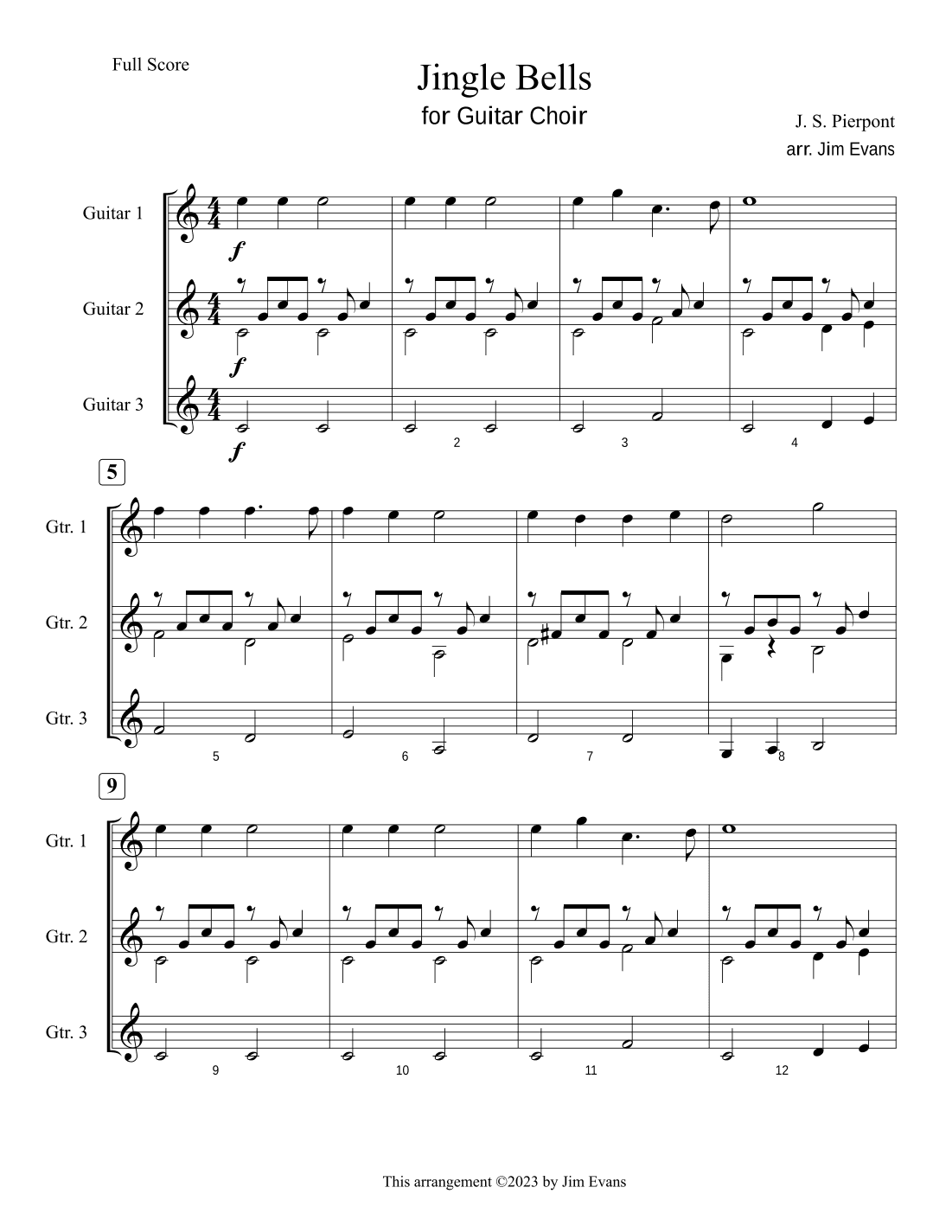 Jingle Bells (arr. Jim Evans)