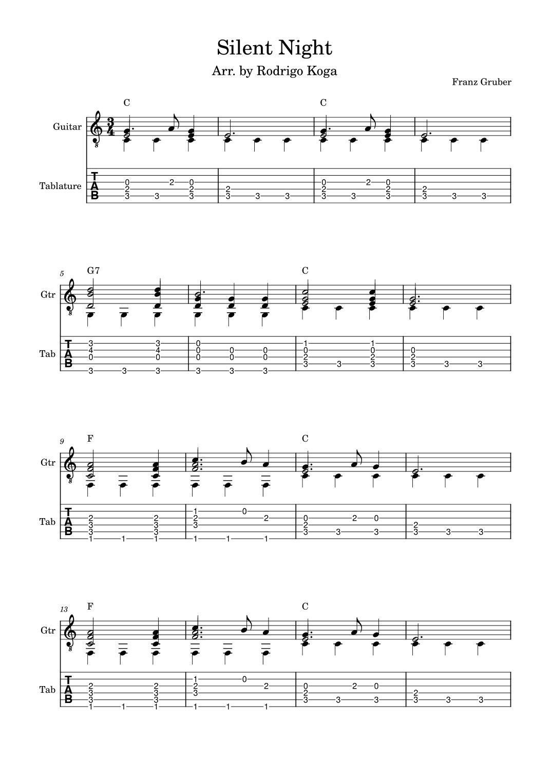 Silent Night (arr. Rodrigo Koga)