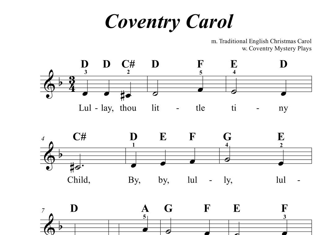 Coventry Carol (arr. Avgusta Udartseva)