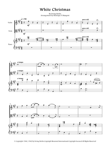 White Christmas (arr. Henrique F Mangoni)