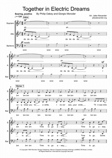 Together In Electric Dreams (arr. Jake Alexander)