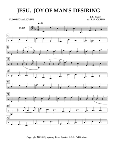 Easter Music - 2. JESU, Joy of Man's Desiring (Tuba) [same arrangement as in collection titled Wedd (arr. R.R.Cardo)