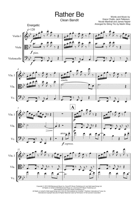 Rather Be (arr. Martin Wray)