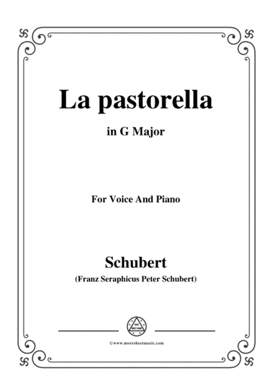 Schubert-La pastorella,in G Major,for Voice&Piano (arr. MSM)