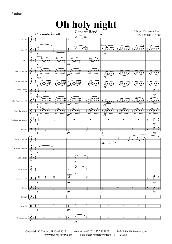 Oh holy night - Cantique de Noël - Christmas Song - Concert Band (arr. Thomas Graf)