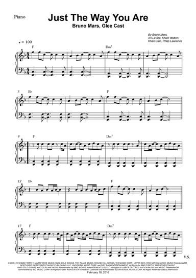 Just The Way You Are (arr. Wesley S. SIlva)