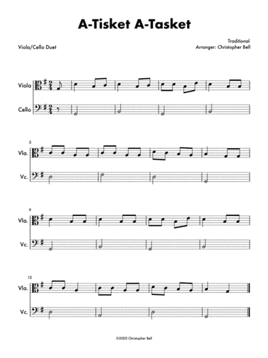 A-Tisket A-Tasket (arr. Christopher Bell)