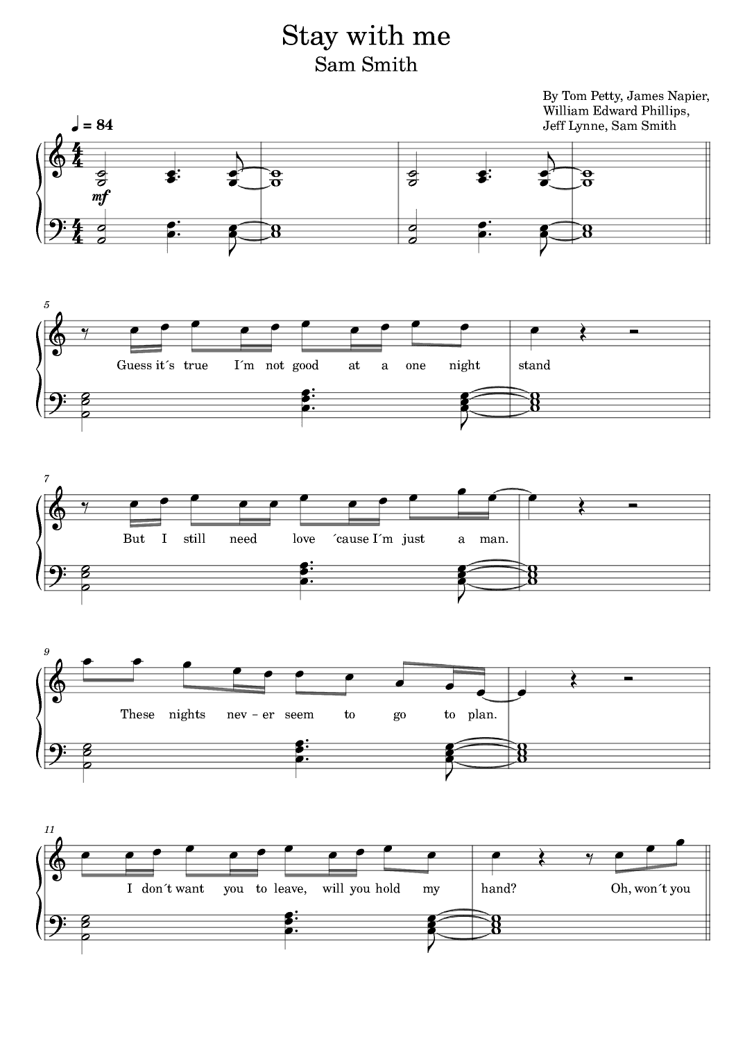 Stay With Me (arr. poon)