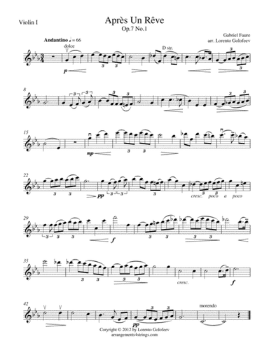 Apres Un Reve (arr. Lorento Golofeev)