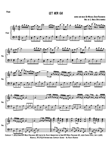 Let Her Go (arr. Angeluz ramwagmoz)
