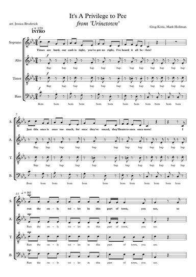 It's A Privilege To Pee (arr. Jessica Broderick)