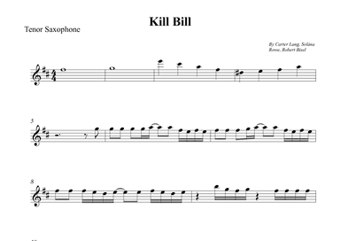 Kill Bill (arr. Wesley S. SIlva)