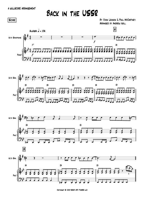 Back In The Ussr (arr. Andrew Will)