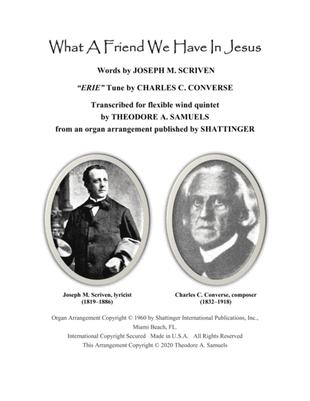 What A Friend We Have In Jesus (arr. Theodore A. Samuels)