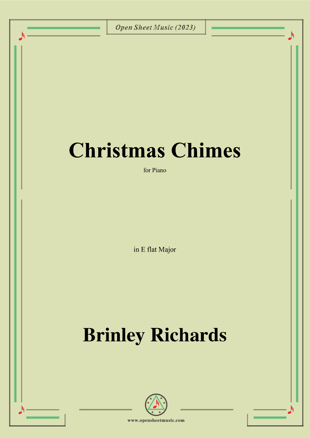 Brinley Richards-Christmas Chimes,in E flat Major,for Piano (arr. OSM Press)