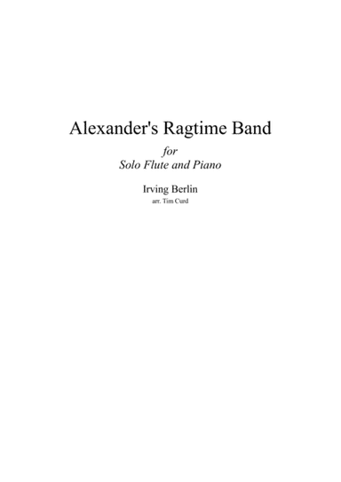 Alexander's Ragtime Band (arr. Tim Curd.)