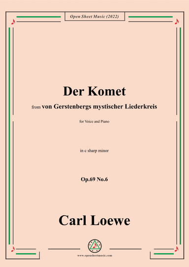 Loewe-Der Komet,Op.69 No.6,in c sharp minor (arr. OSM Press)