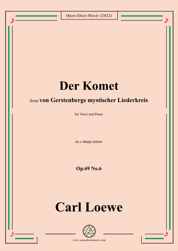Loewe-Der Komet,Op.69 No.6,in c sharp minor (arr. OSM Press)