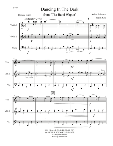 Dancing In The Dark (arr. Judith Katz)