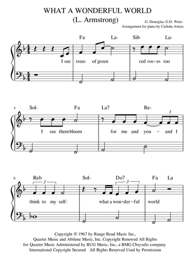 What A Wonderful World (arr. Carlotta Arizza)