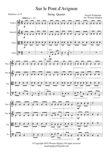Sur le Pont d'Avignon (arr. Thomas Quigley)