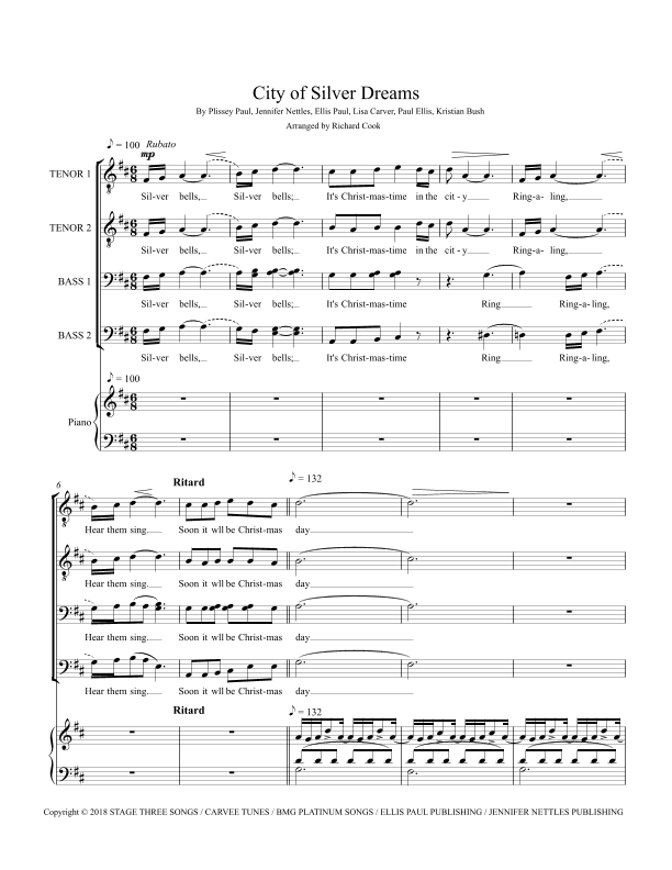 City Of Silver Dreams (arr. Richard Cook)