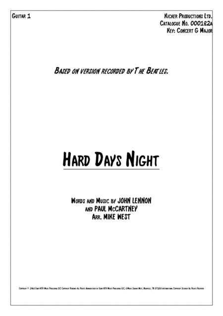 Another Hard Day's Night (arr. Mike West)