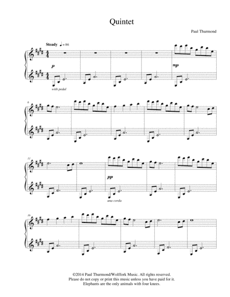 Quintet for Solo Piano