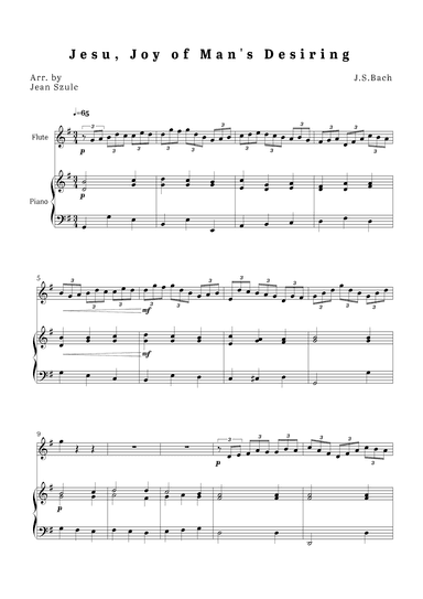 Jesu, Joy of Man's Desiring (arr. Jean Szulc)