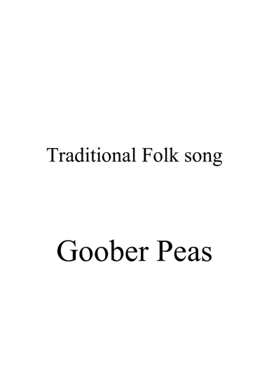 Goober Peas - Intermediate piano solo (arr. Ene Nixon)