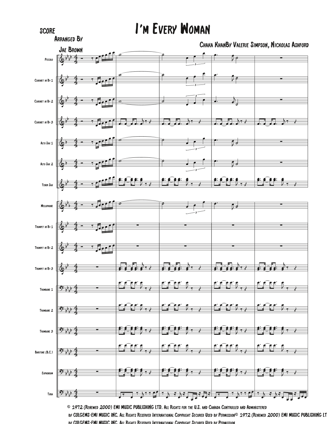 I'm Every Woman (arr. Jae Brown)