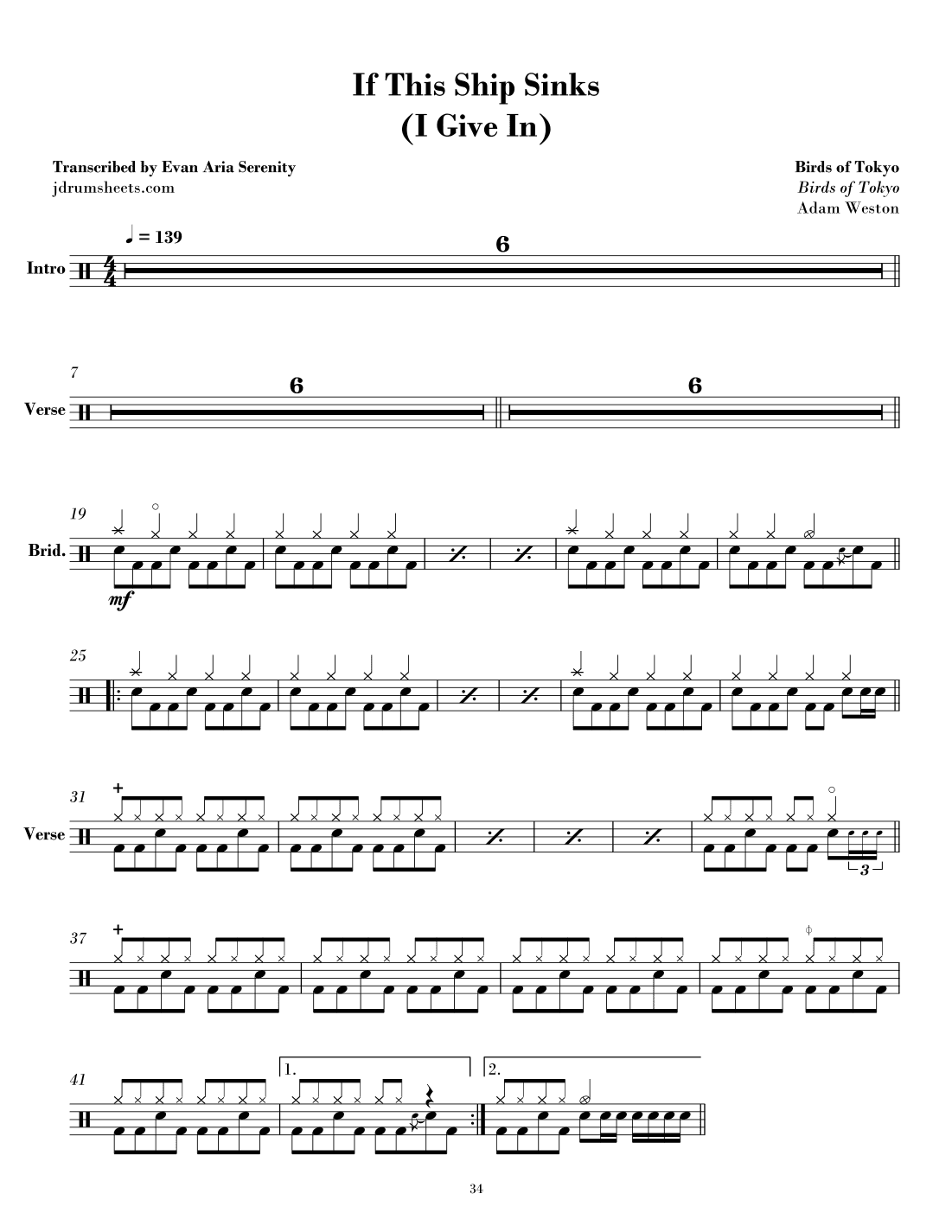 If The Ship Sinks (i Give In) (arr. Evan Aria Serenity)