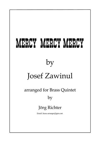 Mercy, Mercy, Mercy (arr. Jörg Richter)