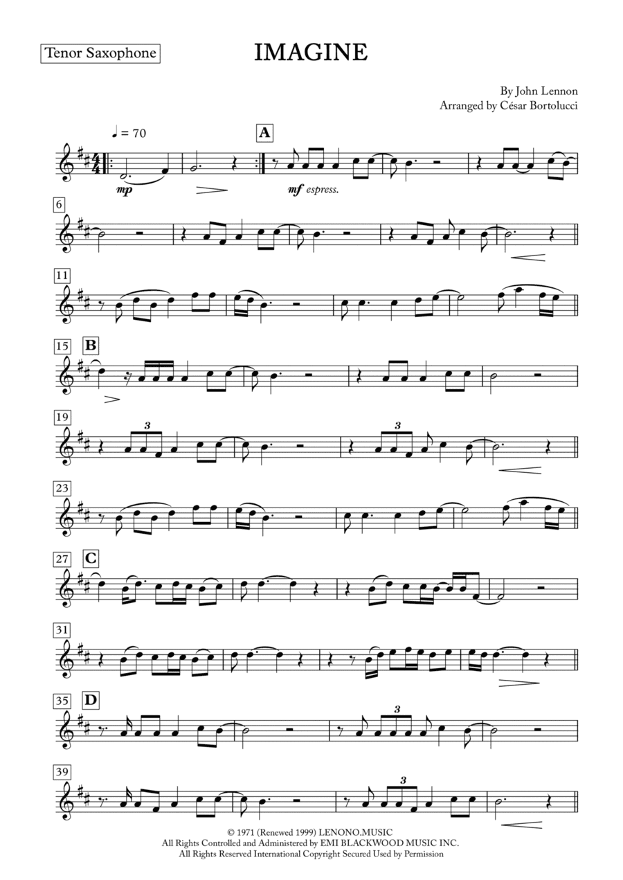 Imagine (arr. ACT Bortolucci)