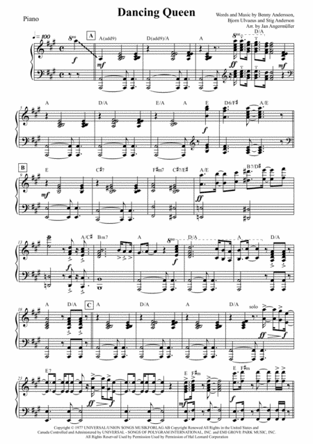 Dancing Queen (arr. Jan Angermüller)