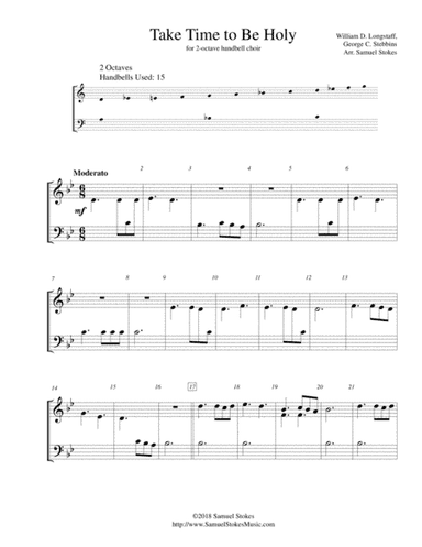 Take Time to Be Holy - for 2-octave handbell choir (arr. Samuel Stokes)