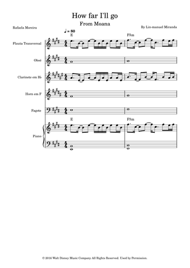 How Far I'll Go (arr. Rafaela Moreira)