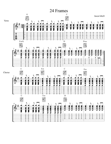 Twenty Four Frames (24 Frames) (arr. The Real Boss Hos Publishing)