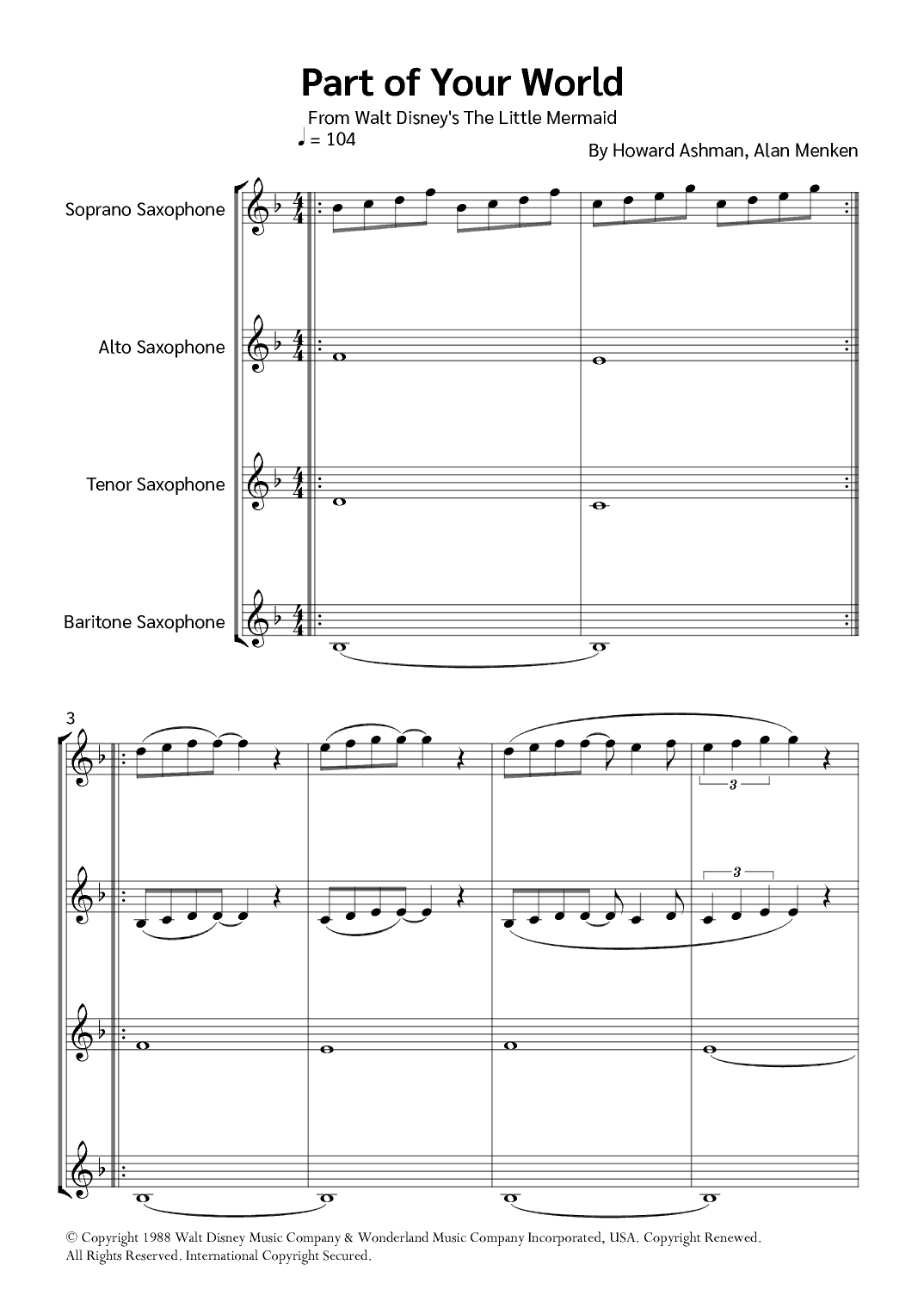 Part Of Your World (reprise) (arr. Jackson Spindler)