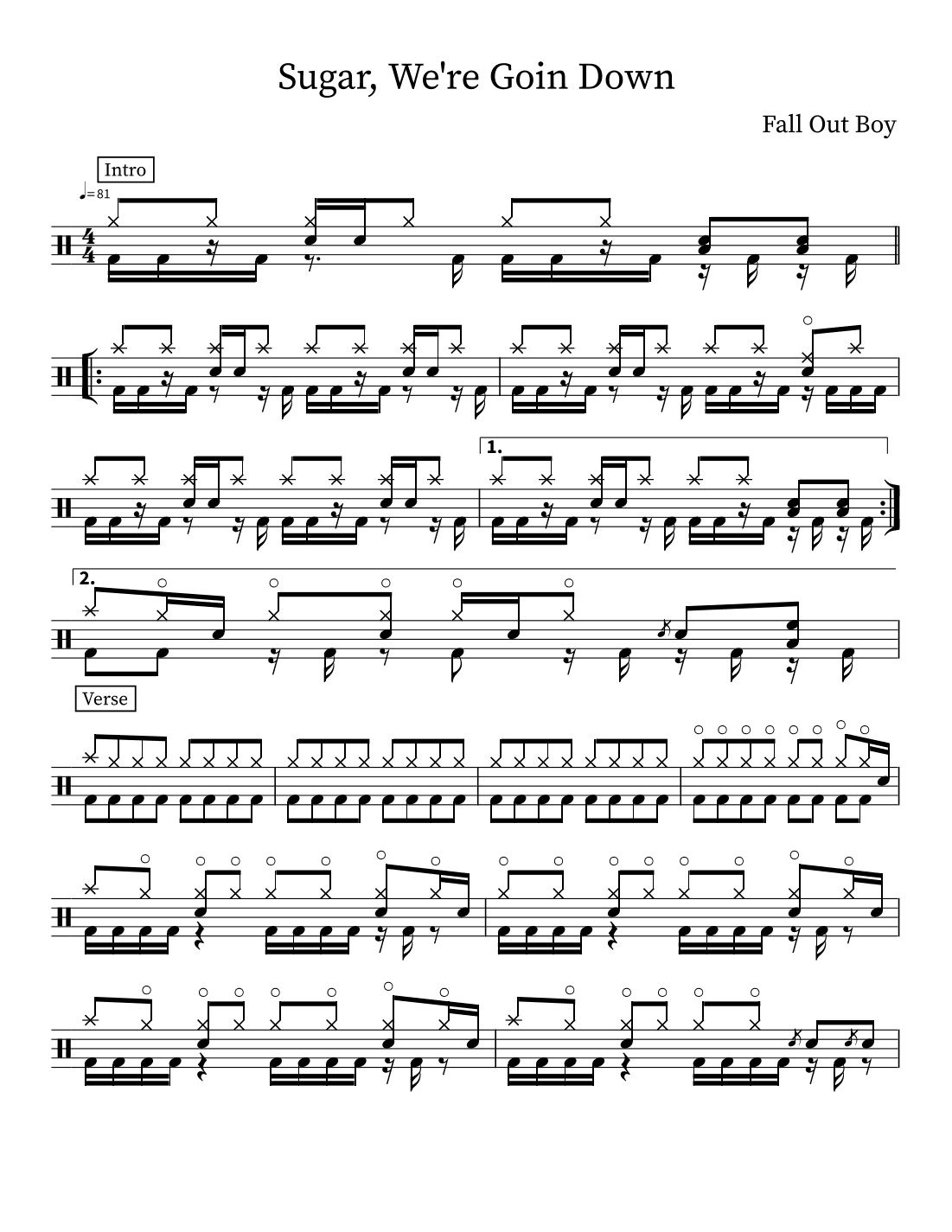 Sugar, We're Goin' Down (arr. Anthony Freda)