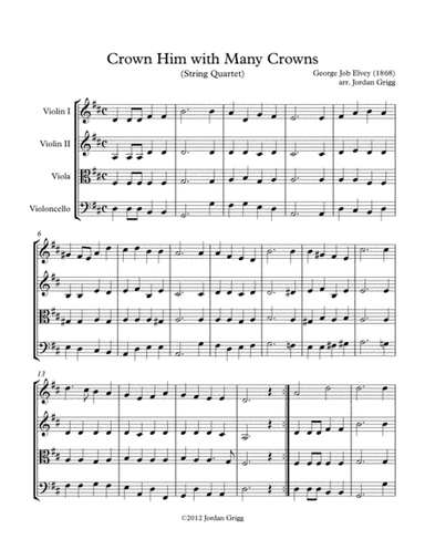 Crown Him with Many Crowns (String Quartet) (arr. Jordan Grigg)