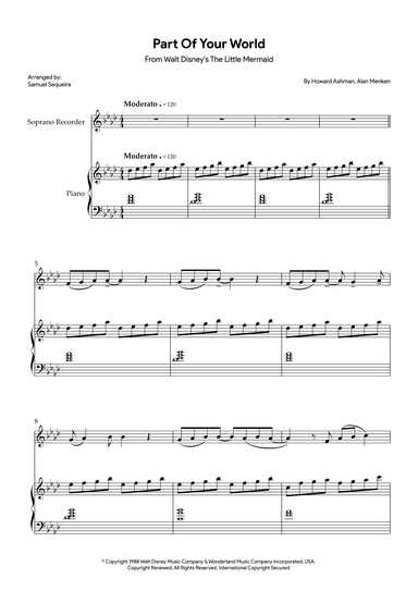 Part Of Your World (reprise) (arr. Samuel Sequeira)
