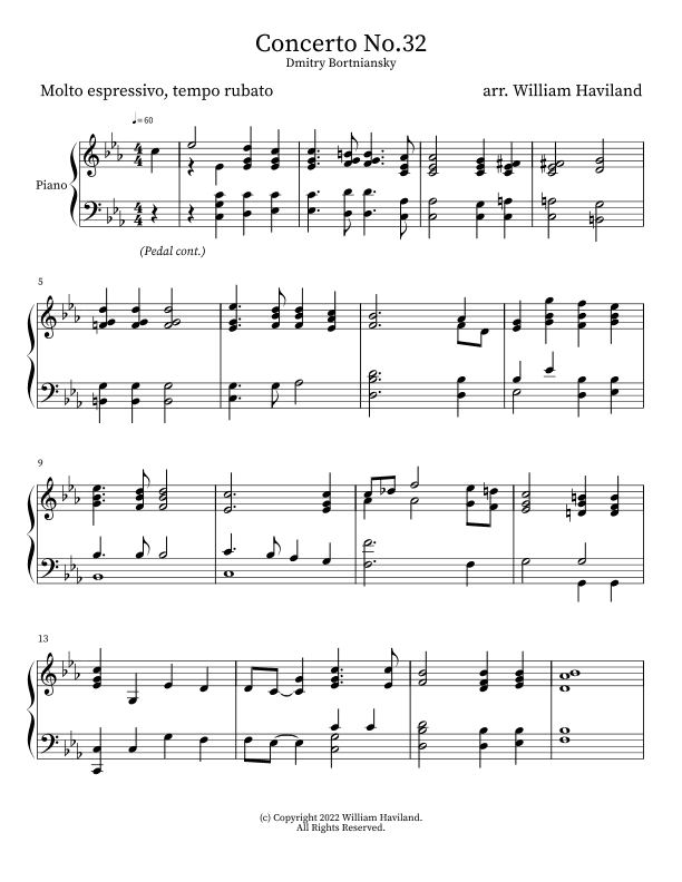 Concerto No. 32 (Lord, Make Me Know My End) (arr. William Haviland)