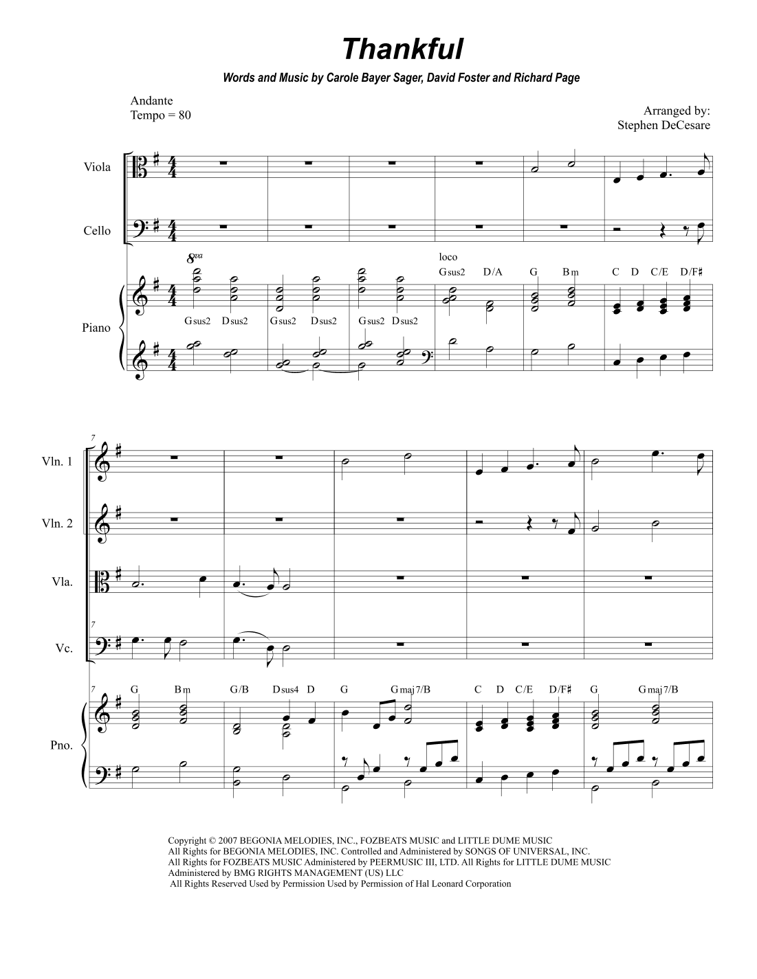 Thankful (arr. Stephen DeCesare)