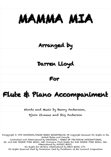 Mamma Mia (arr. Darren Lloyd)