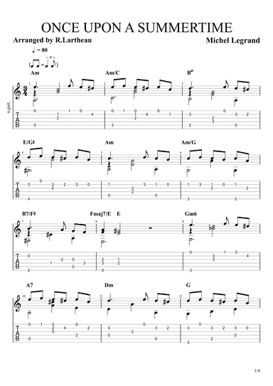 Once Upon A Summertime (la Valse Des Lilas) (arr. Roger Lartheau)