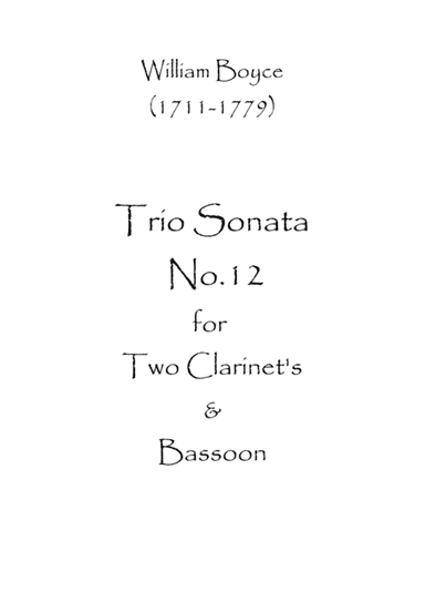 Trio Sonata No.12 (arr. Spence Bundy)