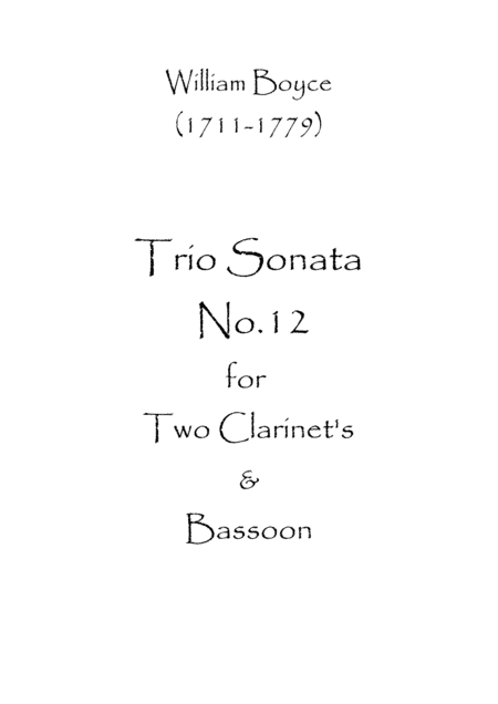 Trio Sonata No.12 (arr. Spence Bundy)