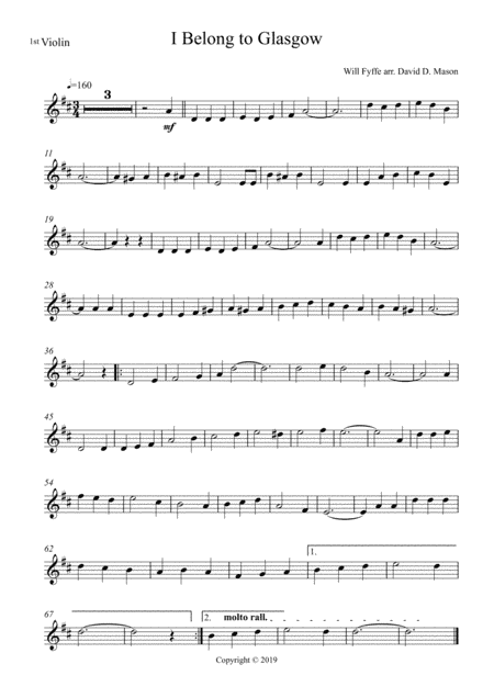 I Belong to Glasgow (arr. David D. Mason)